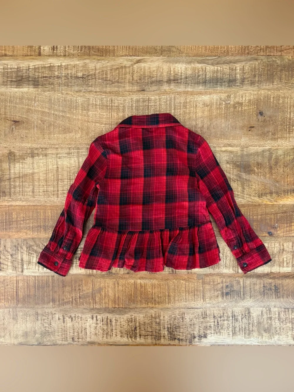 Polo Ralph Lauren Plaid Peplum Top 3T